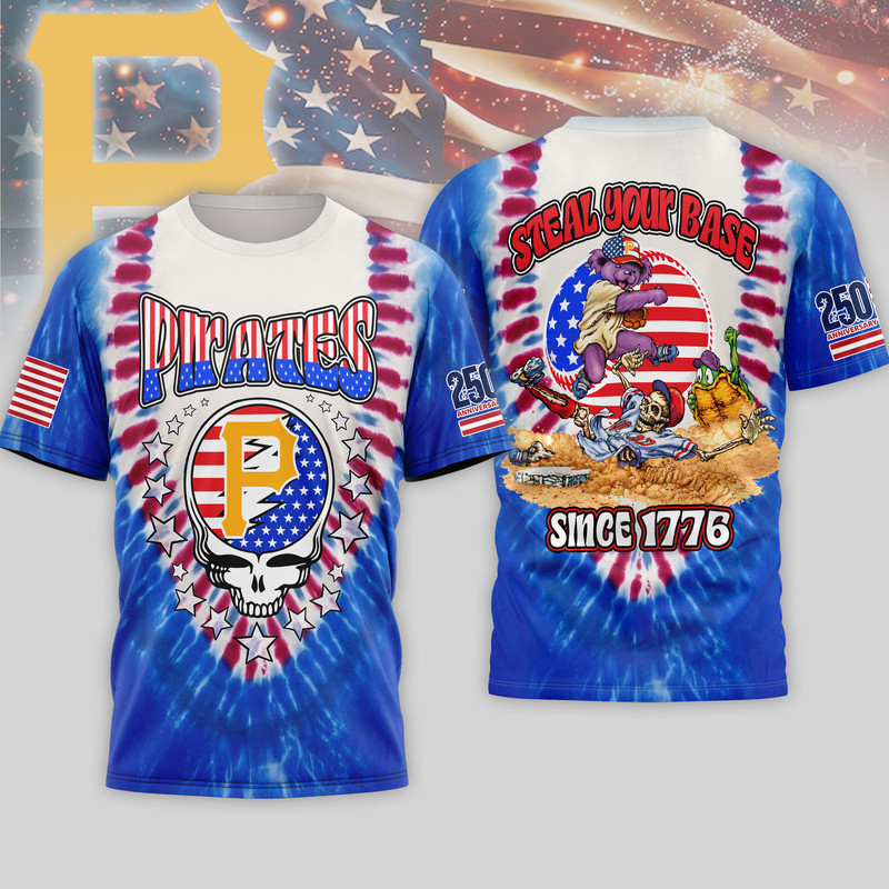 Pittsburgh Pirates | Premium MLB Grateful Dead 250 Years Of America 3D Shirt HY