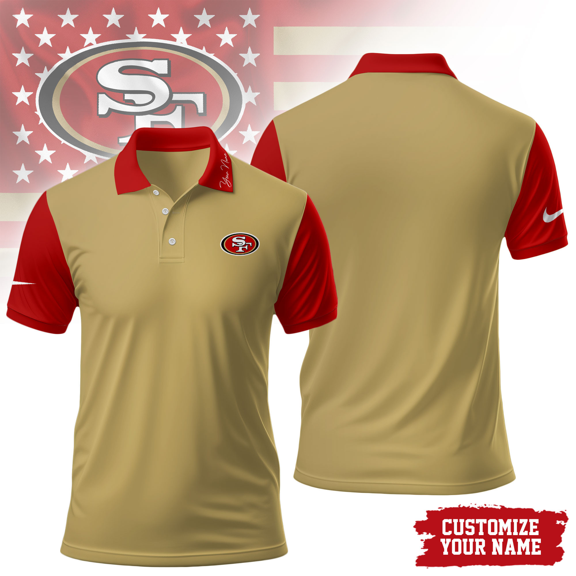San Francisco 49ers | Premium NFL Touchdown Custom Polo NTH1