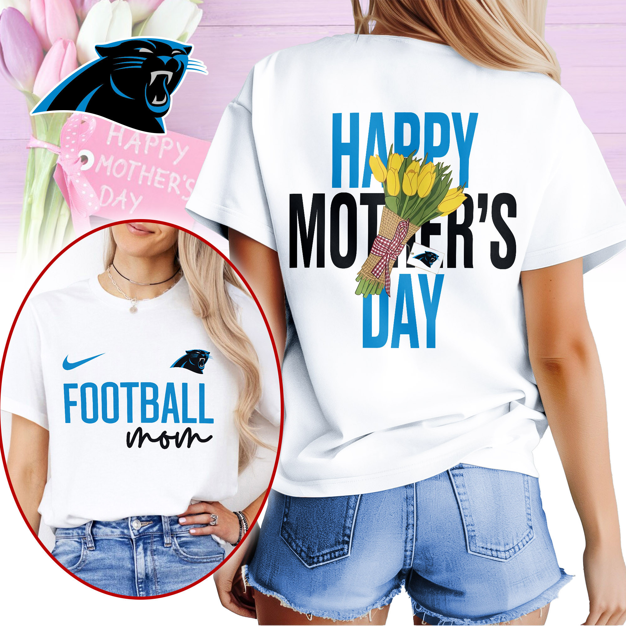 Carolina Panthers | Premium NFL Happy Mother Day 3D Shirt NP