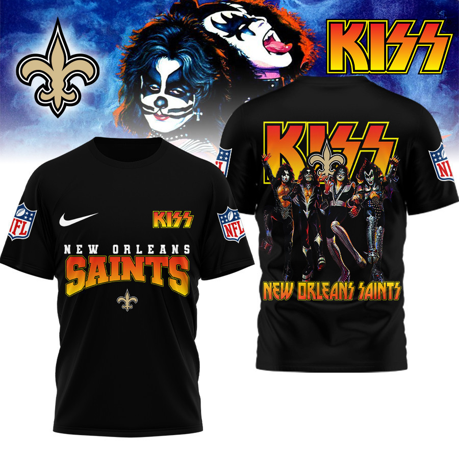 New Orleans Saints | Premium NFL Kiss Band 3D Shirt TD