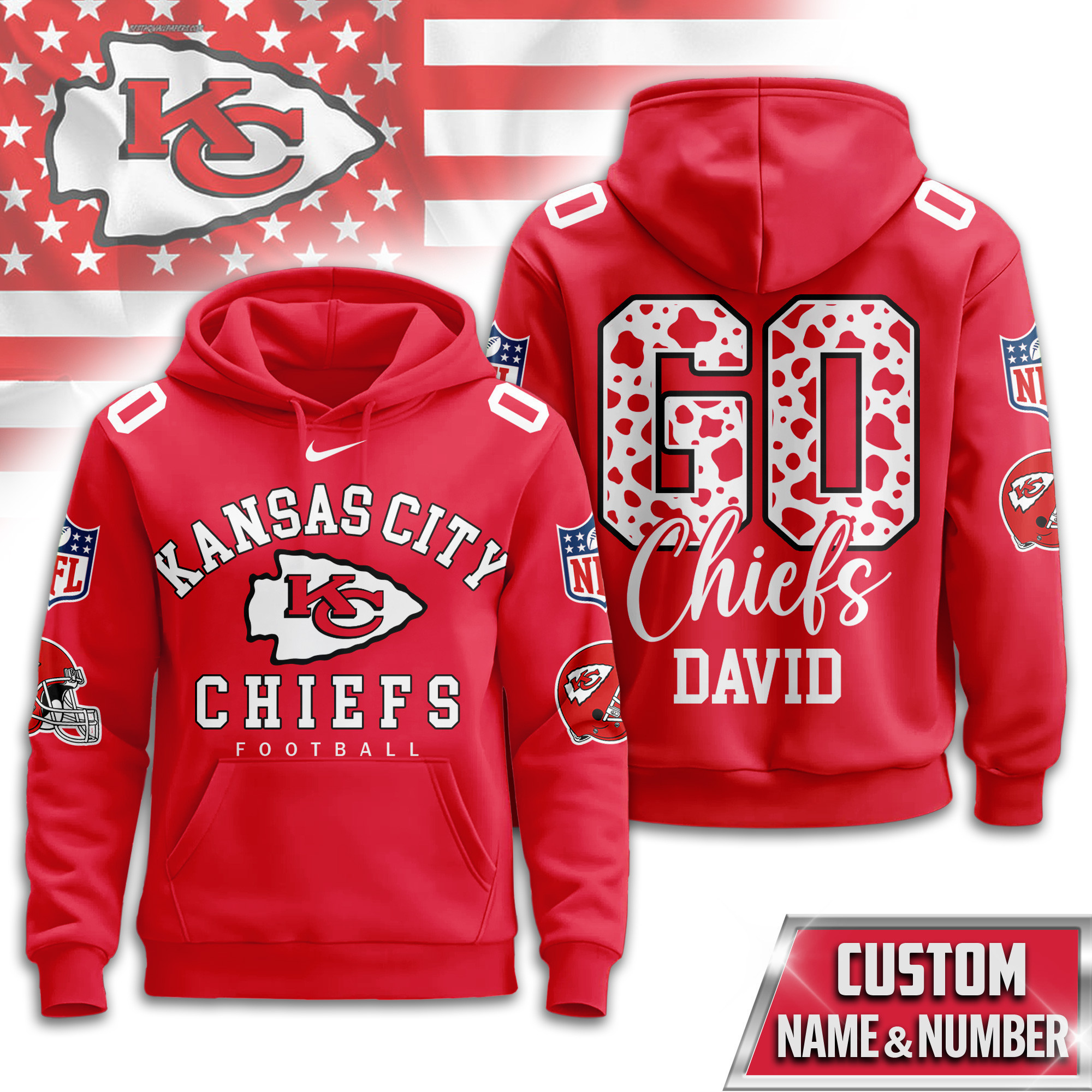 Kansas City Chiefs | Premium NFL Custom Game Day Hoodie TD