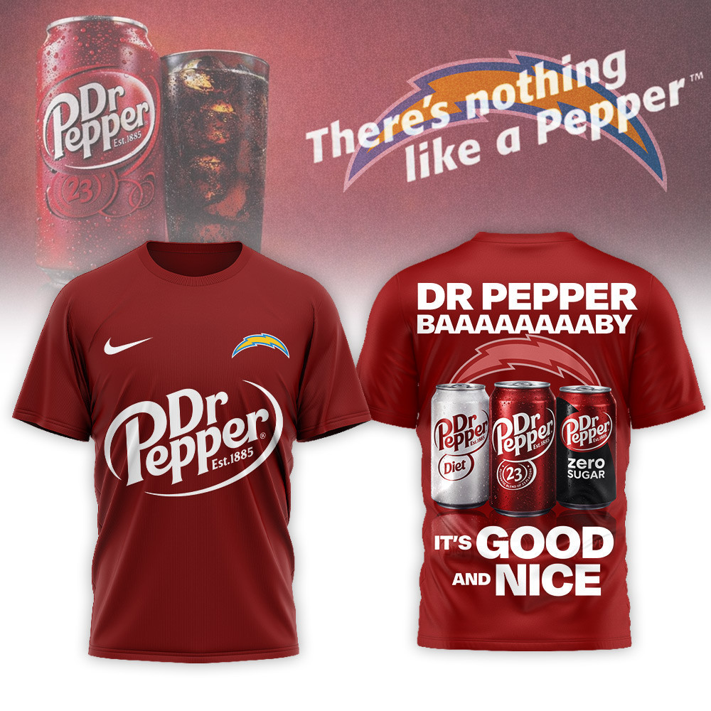 Los Angeles Chargers | Premium NFL Dr Pepper 3D Shirt NP