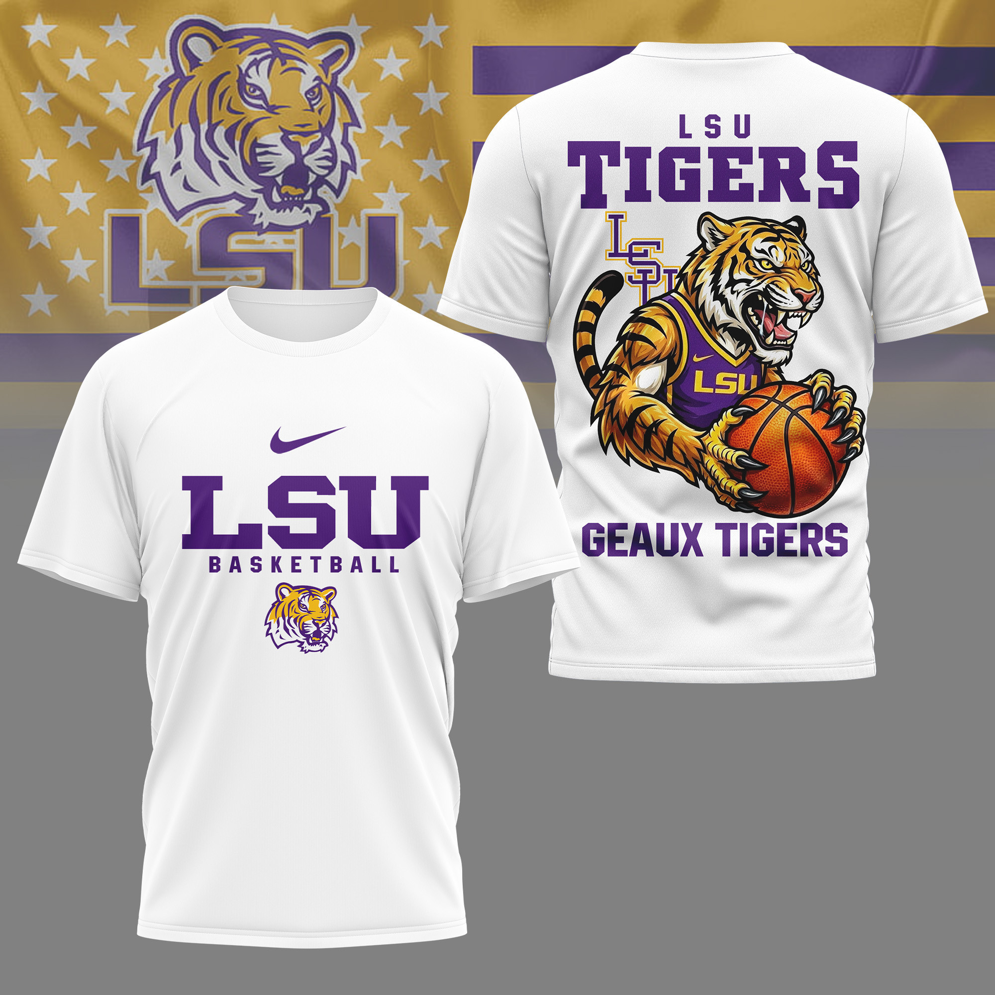 LSU Tigers | Premium NCAA GameDay Basketball 3D Shirt NY