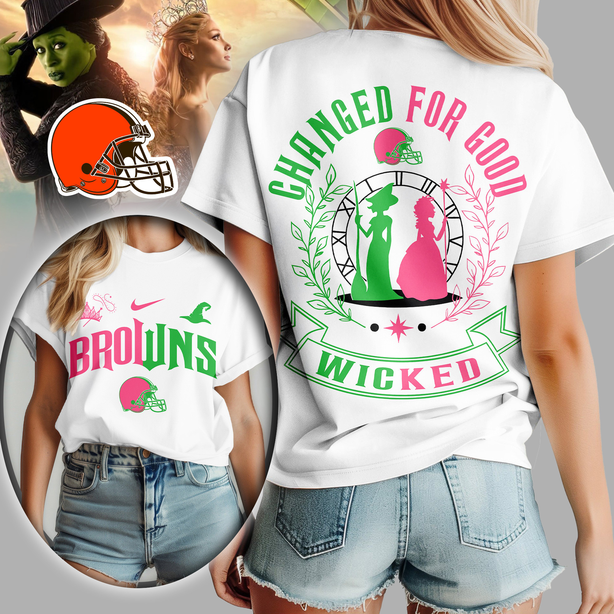 Cleveland Browns | Premium NFL Wicked Changed For Good Women Shirt TD