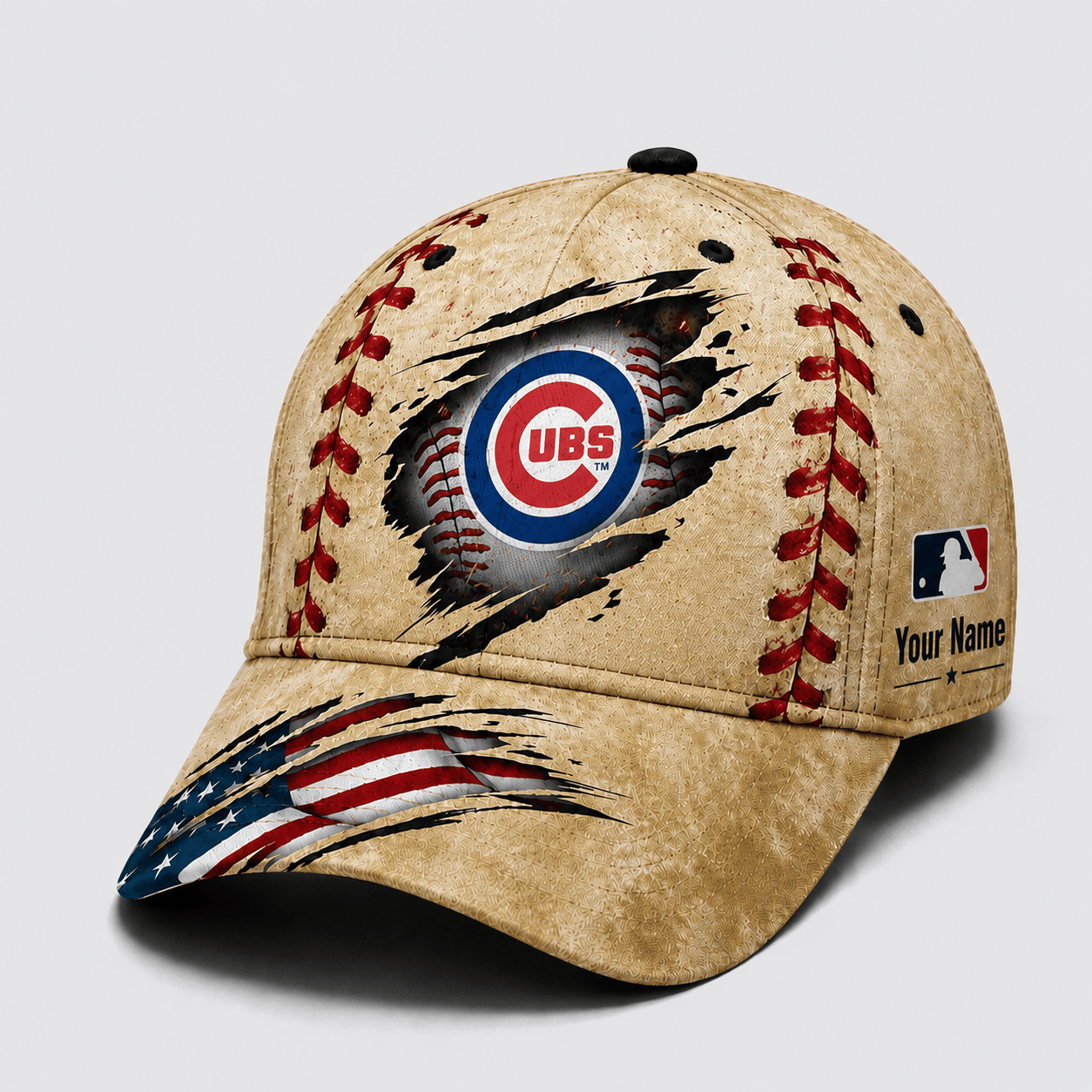Chicago Cubs | Premium MLB Patriot Stitch Baseball Cap