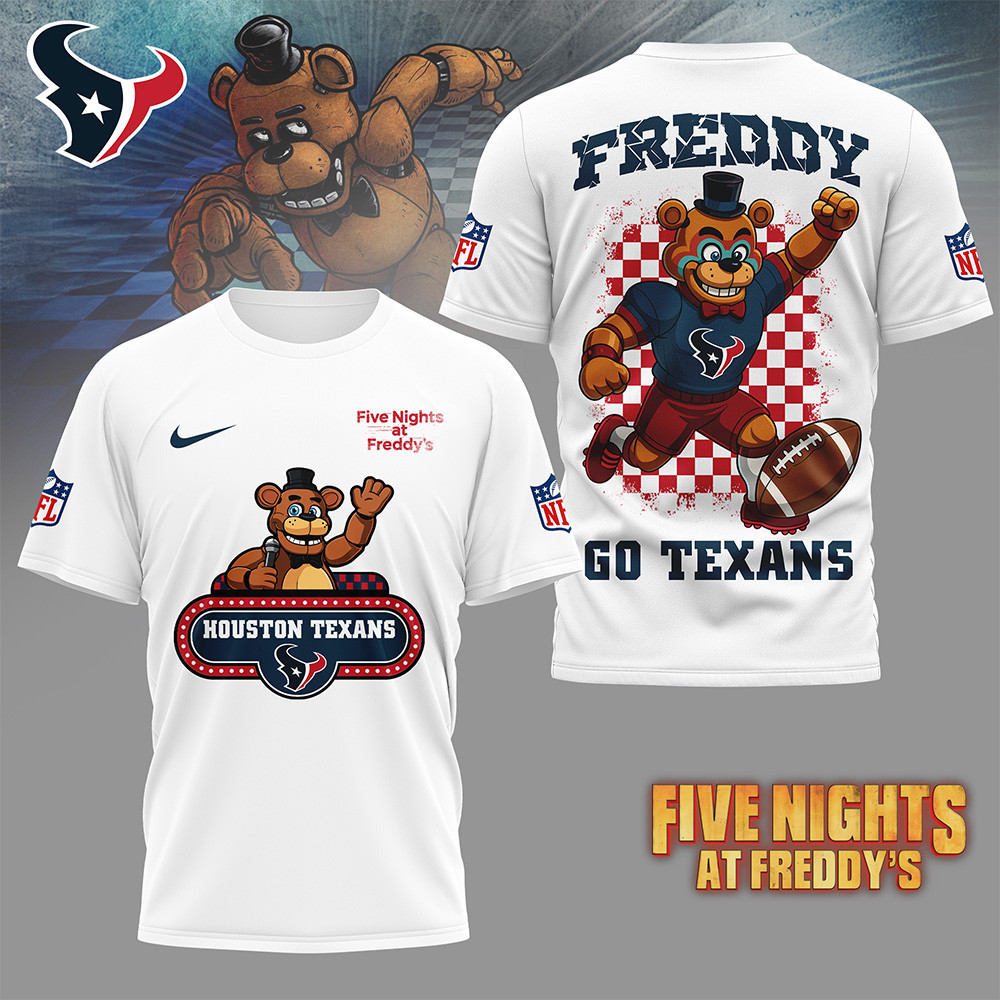 Houston Texans | Premium NFL Five Nights at Freddy's 3D Shirt HI