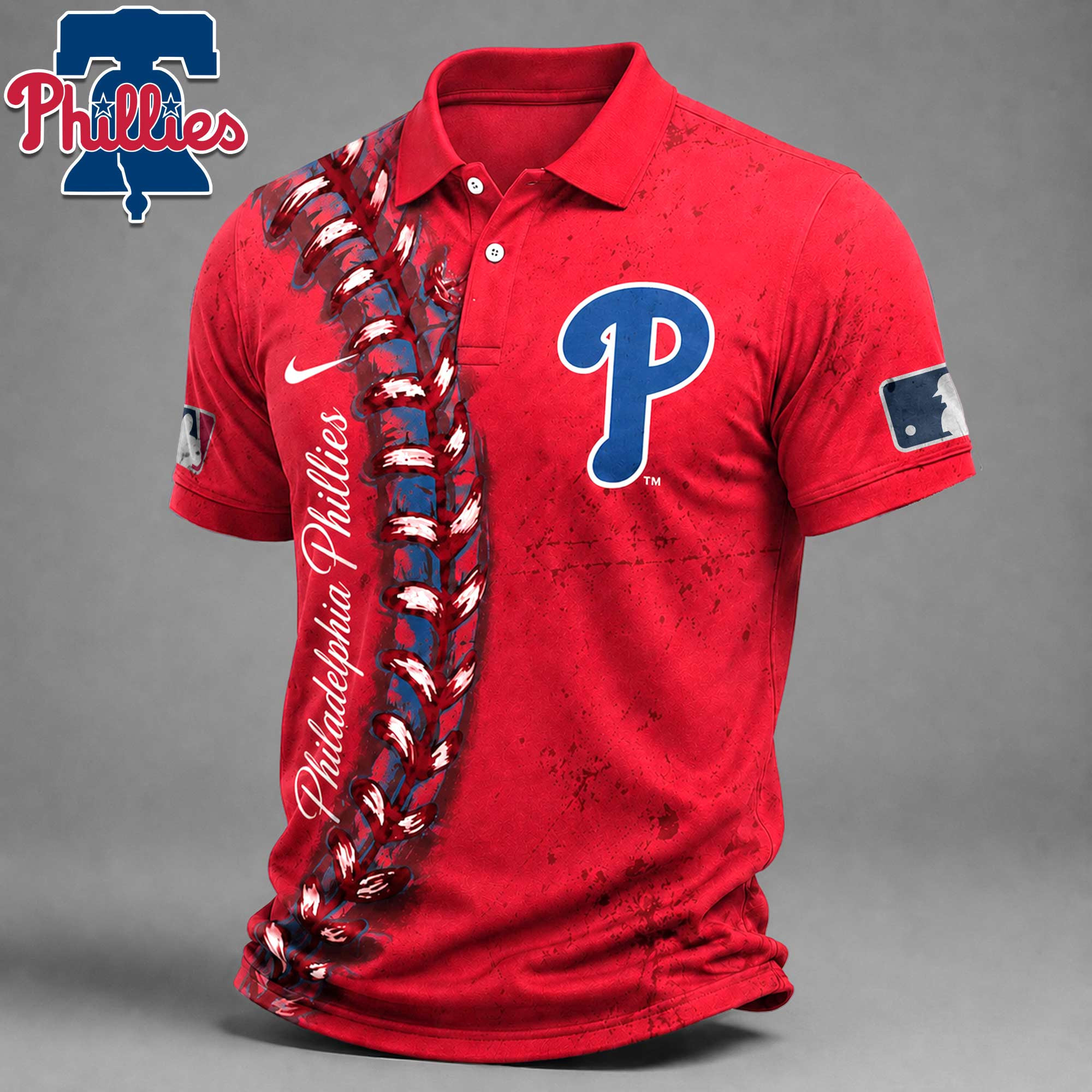 Philadelphia Phillies | Premium MLB Baseball Stitch Polo Shirt