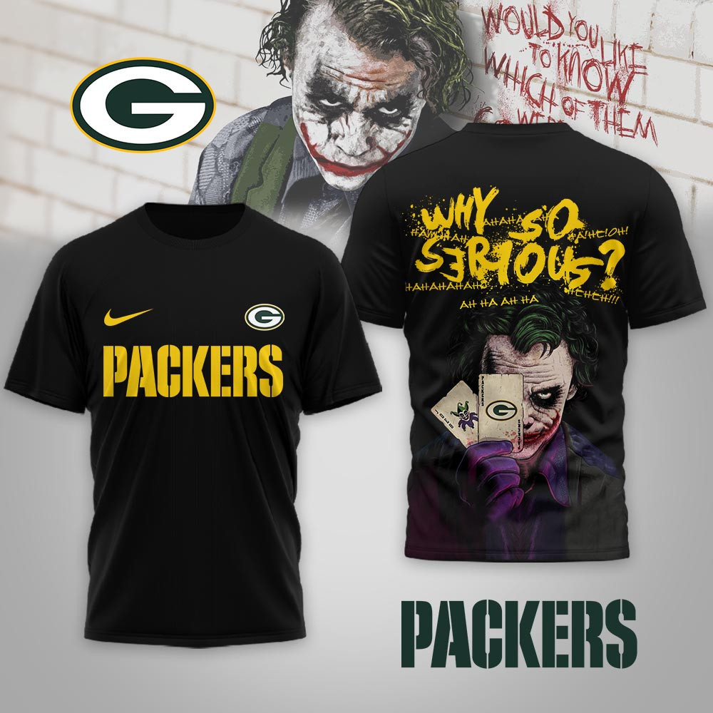 Green Bay Packers | Premium NFL Joker Why So Serious 3D Shirt NP