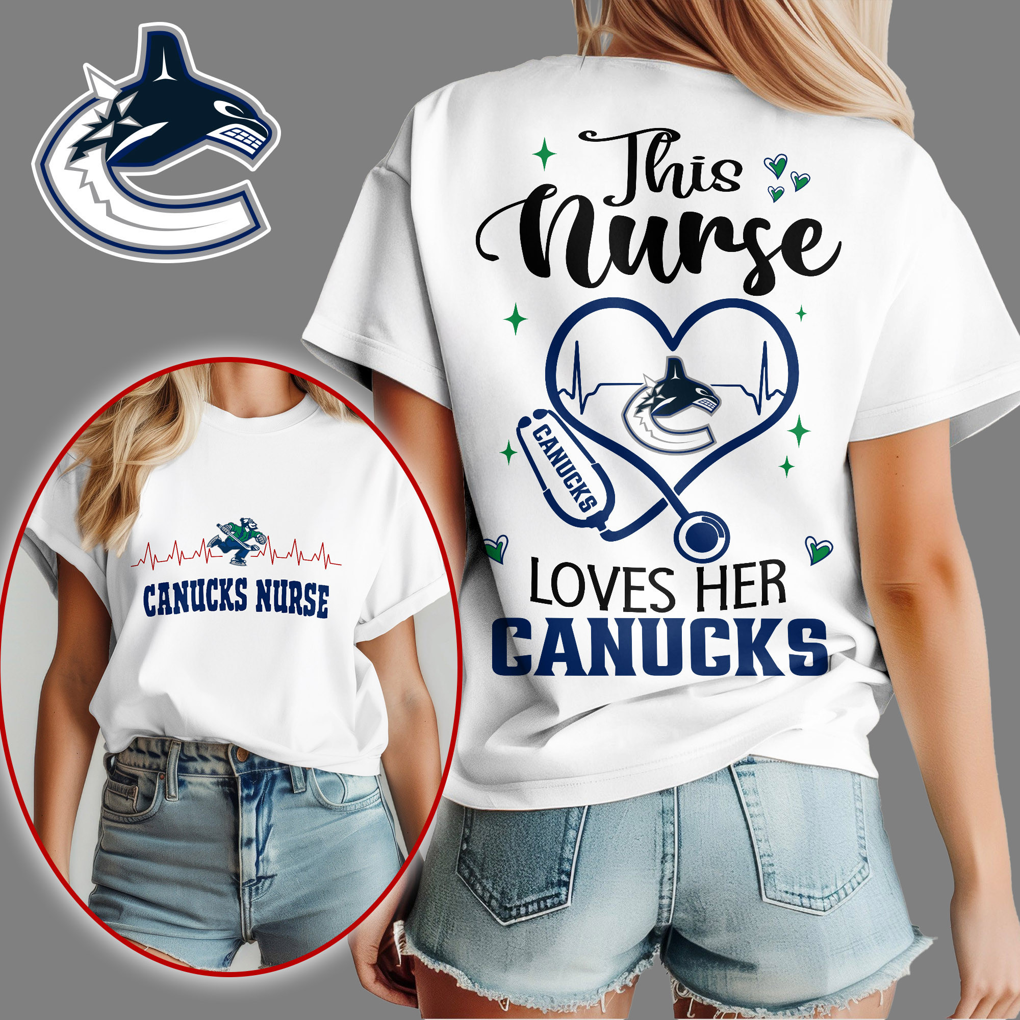 Vancouver Canucks | Premium NHL Nurse Appreciation Month Women's Shirt NY