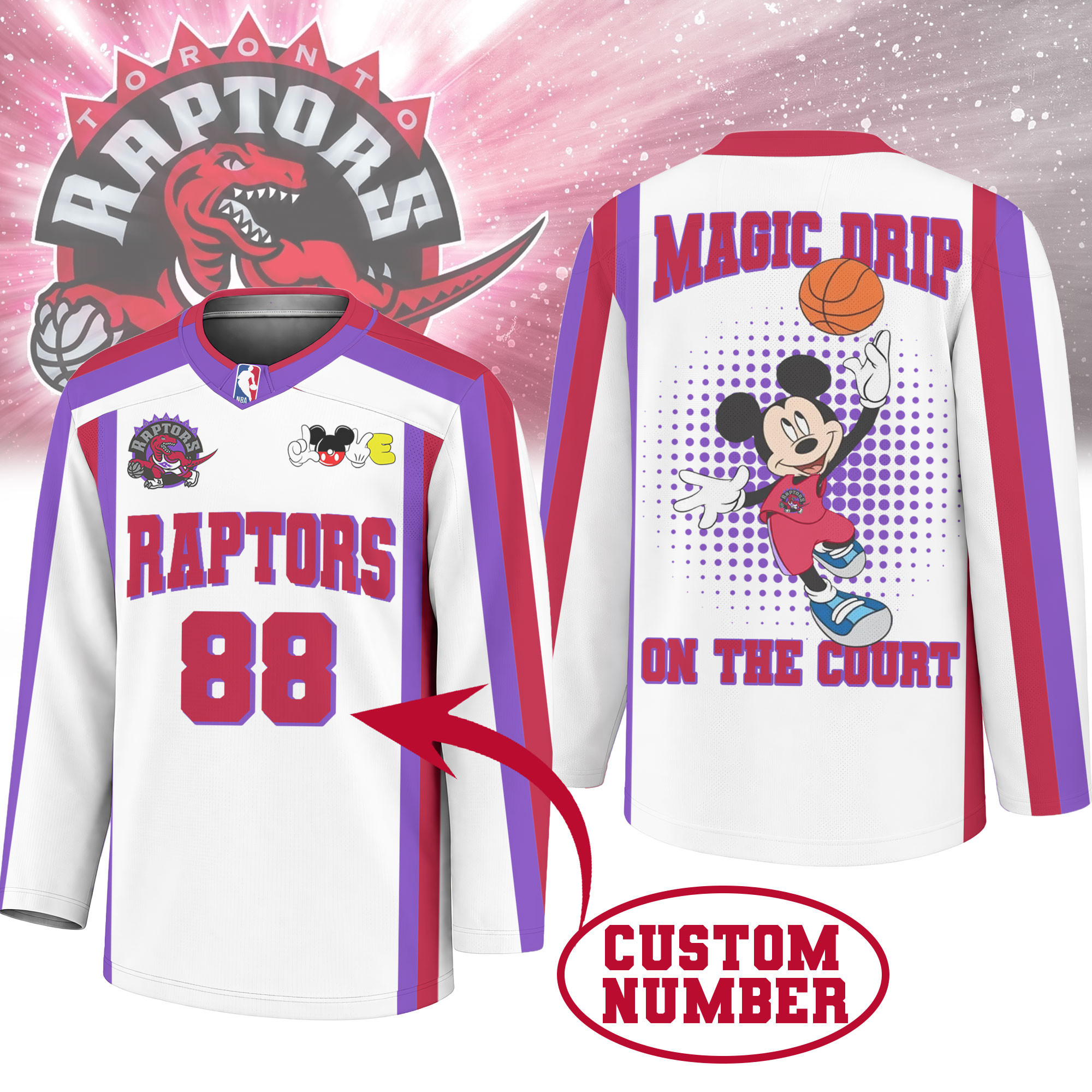 Toronto Raptors | Premium NBA Magic Drip Long Jersey NTH1