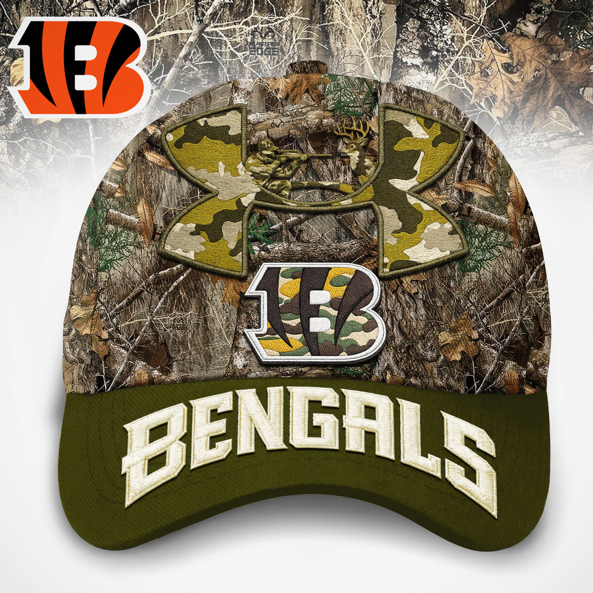 Cincinnati Bengals | Premium NFL Hunting Under Armour Classic Cap TD