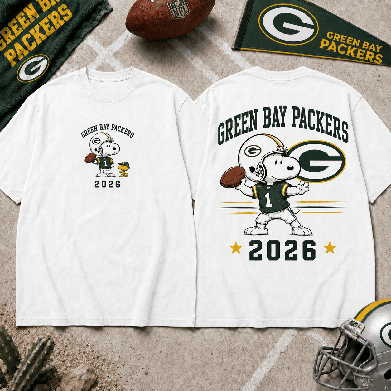 Green Bay Packers | Premium Snoopy NFL Football 2026 3D Shirt For Football Fans NNK