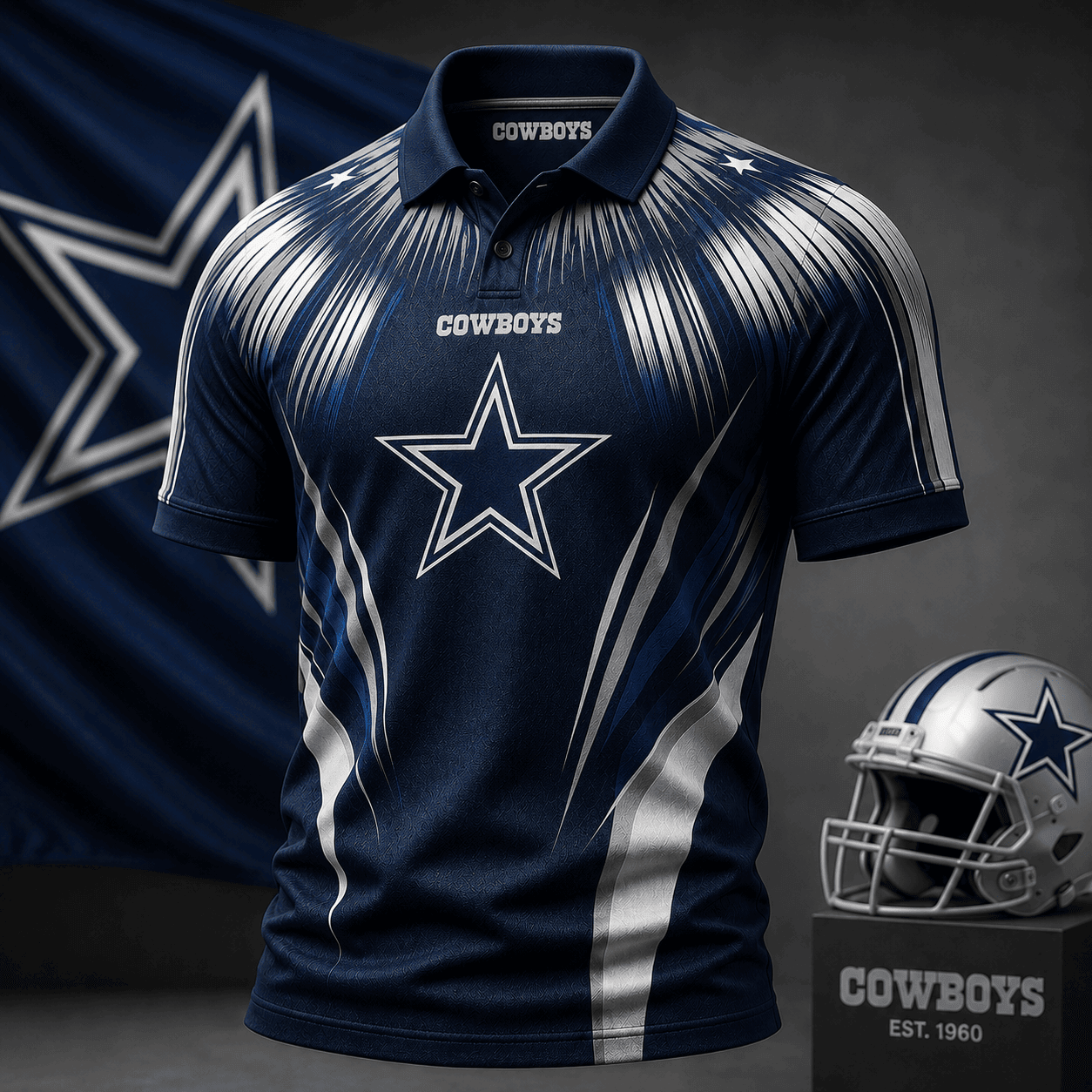 Dallas Cowboys | Premium NFL Victory Rush Polo Shirt NY
