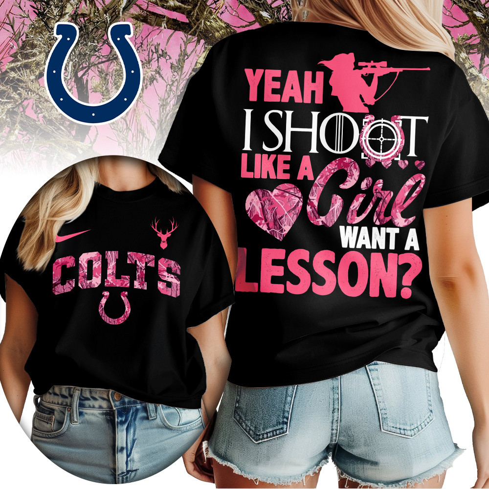 Indianapolis Colts | Premium NFL Shoot Like A Girl Women Shirt TD