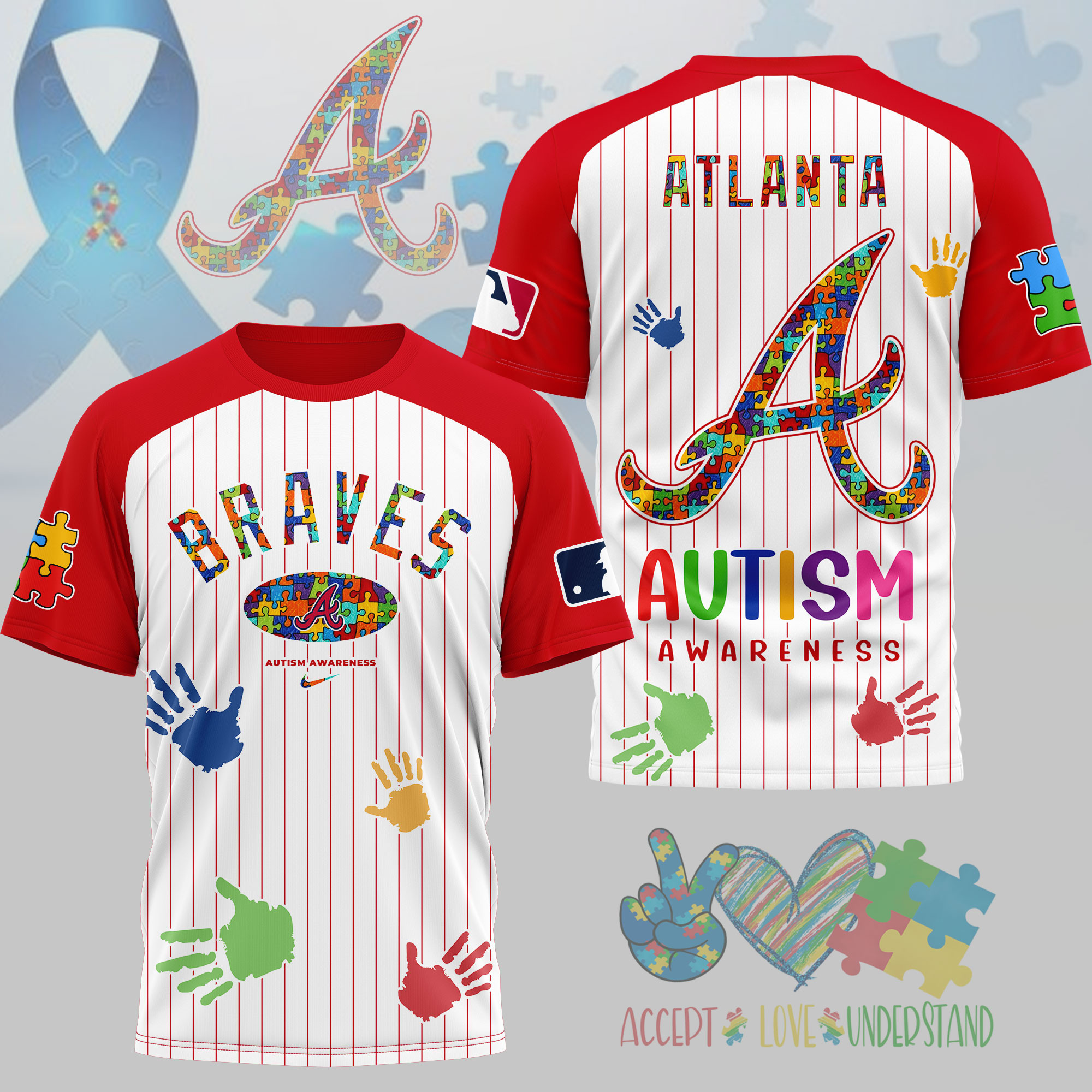 Atlanta Braves | Premium MLB Autism Support 3D Shirt NY