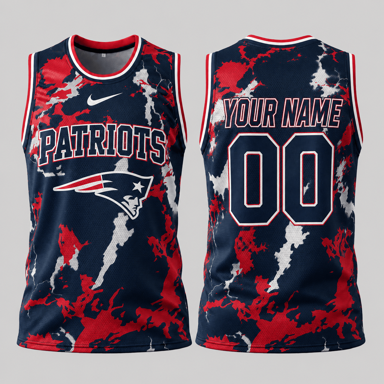 New England Patriots | Premium NFL Paint Splash Performance Tank Top TD