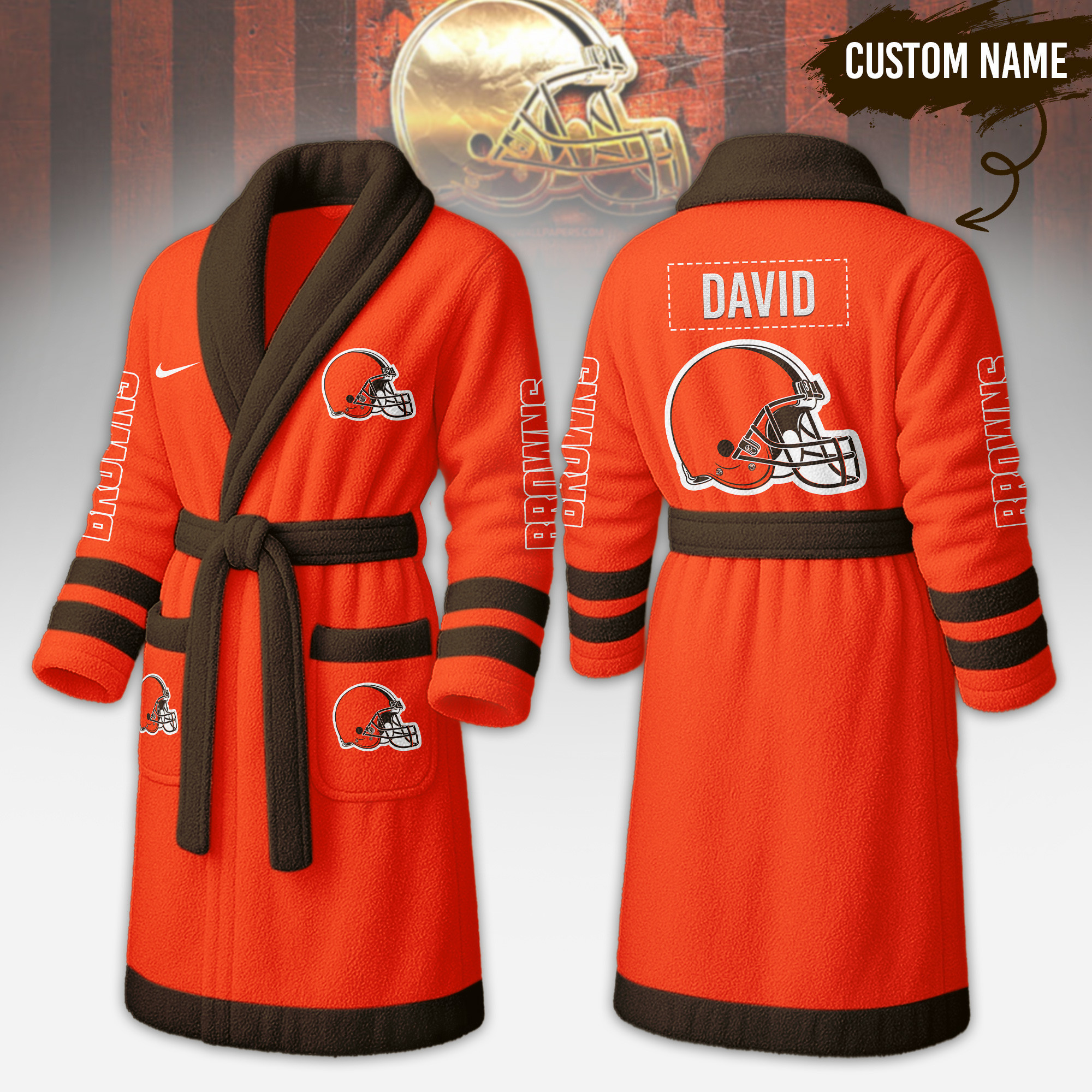 Cleveland Browns | Premium NFL Fleece Bathrobe TD