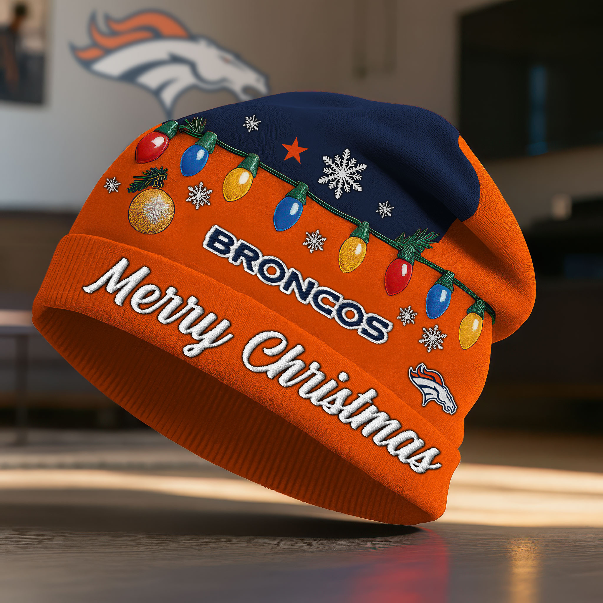 Denver Broncos | Premium NFL Christmas Beanie Hat NY