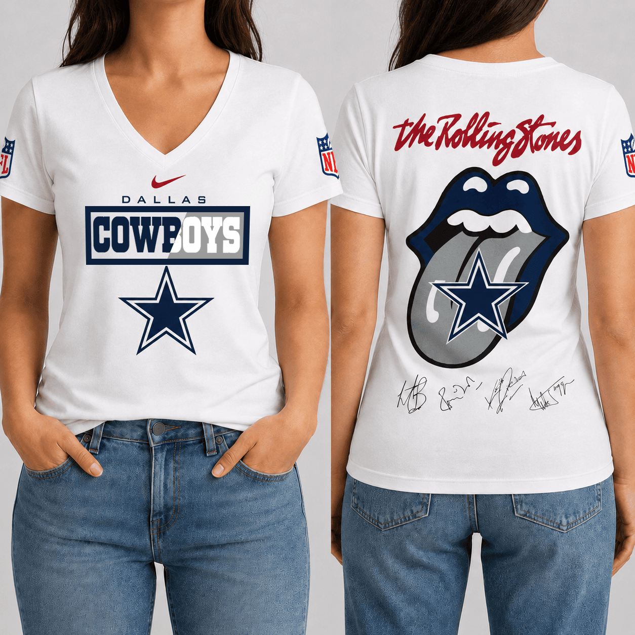 Dallas Cowboys | Premium NFL Rock 'n' Roll Spirit T-Shirt TD