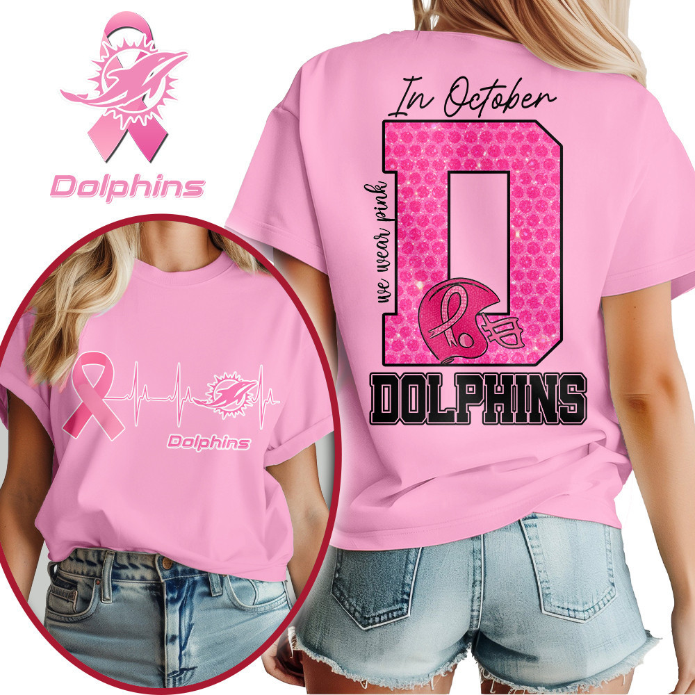 Miami Dolphins | Premium NFL Breast Cancer Women's Shirt MM