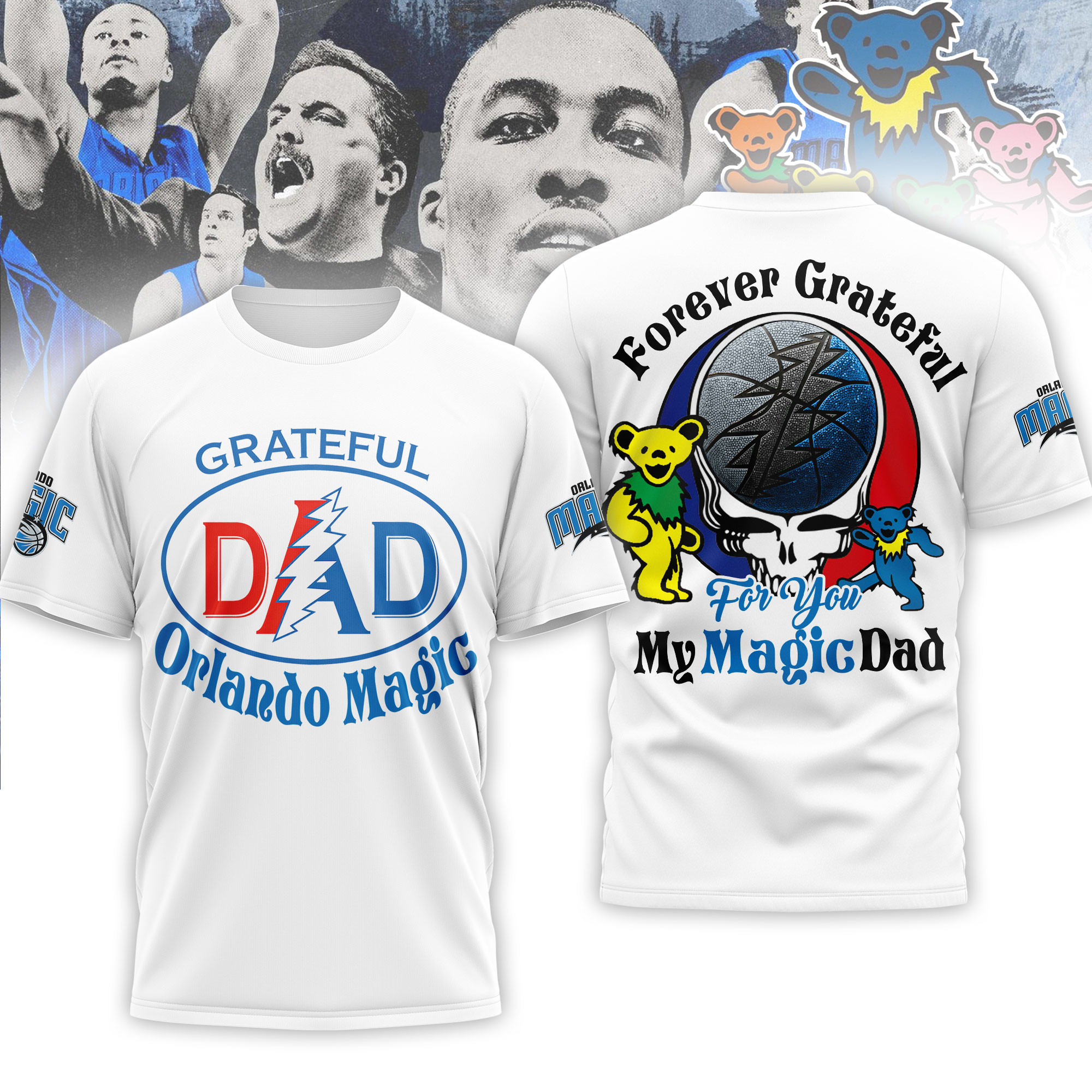 Orlando Magic | Premium NBA Grateful Dead Father Day 3D Shirt HY