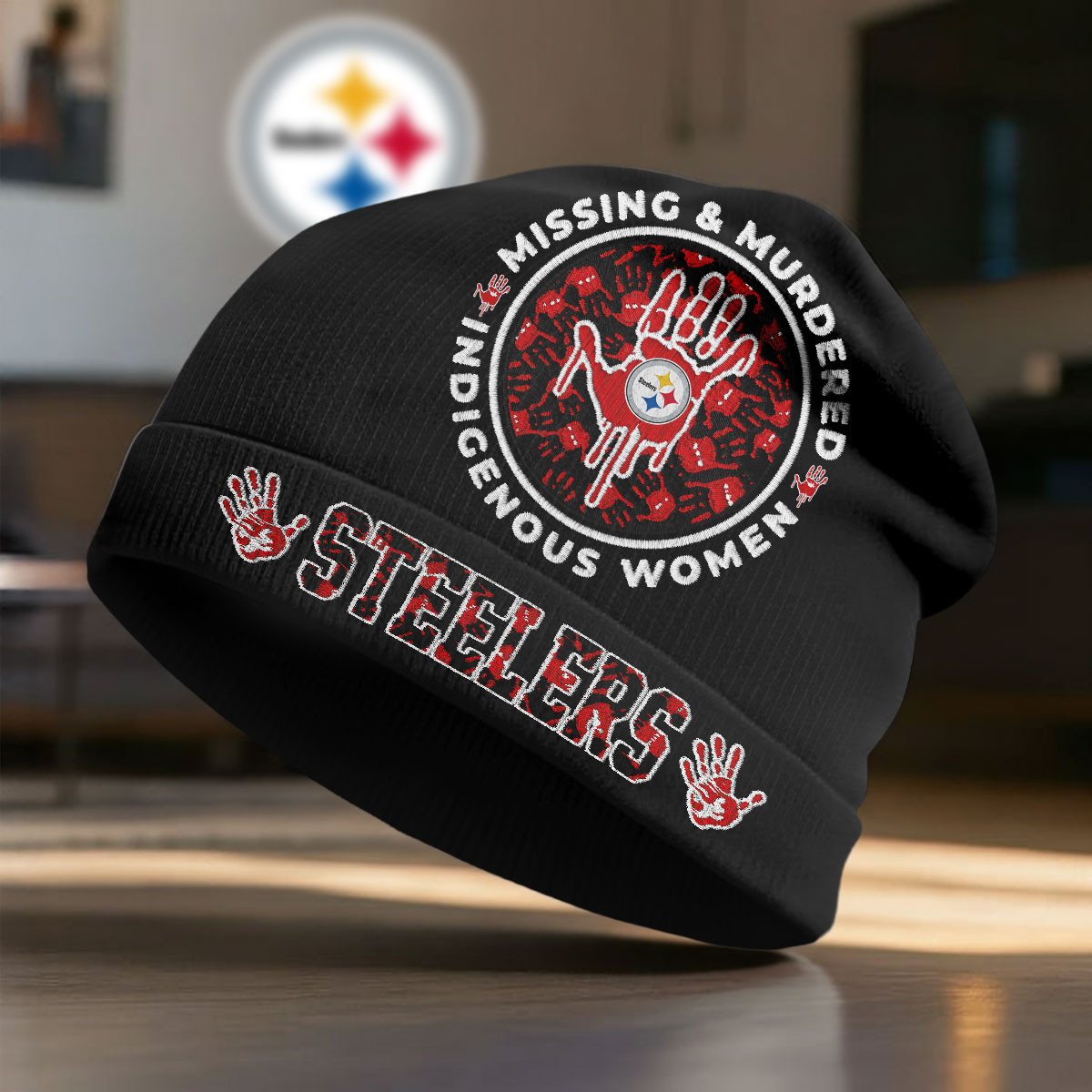 Pittsburgh Steelers | Premium NFL MMIW Awareness Beanie Hat NY