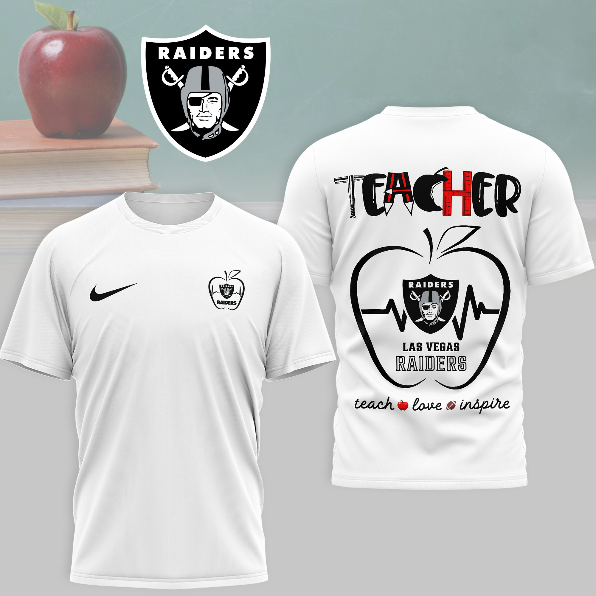 Las Vegas Raiders | Premium NFL Teacher Game Day 3D Shirt NTH1