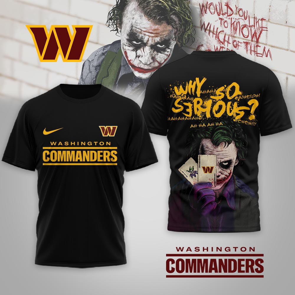 Washington Commanders | Premium NFL Joker Why So Serious 3D Shirt NP