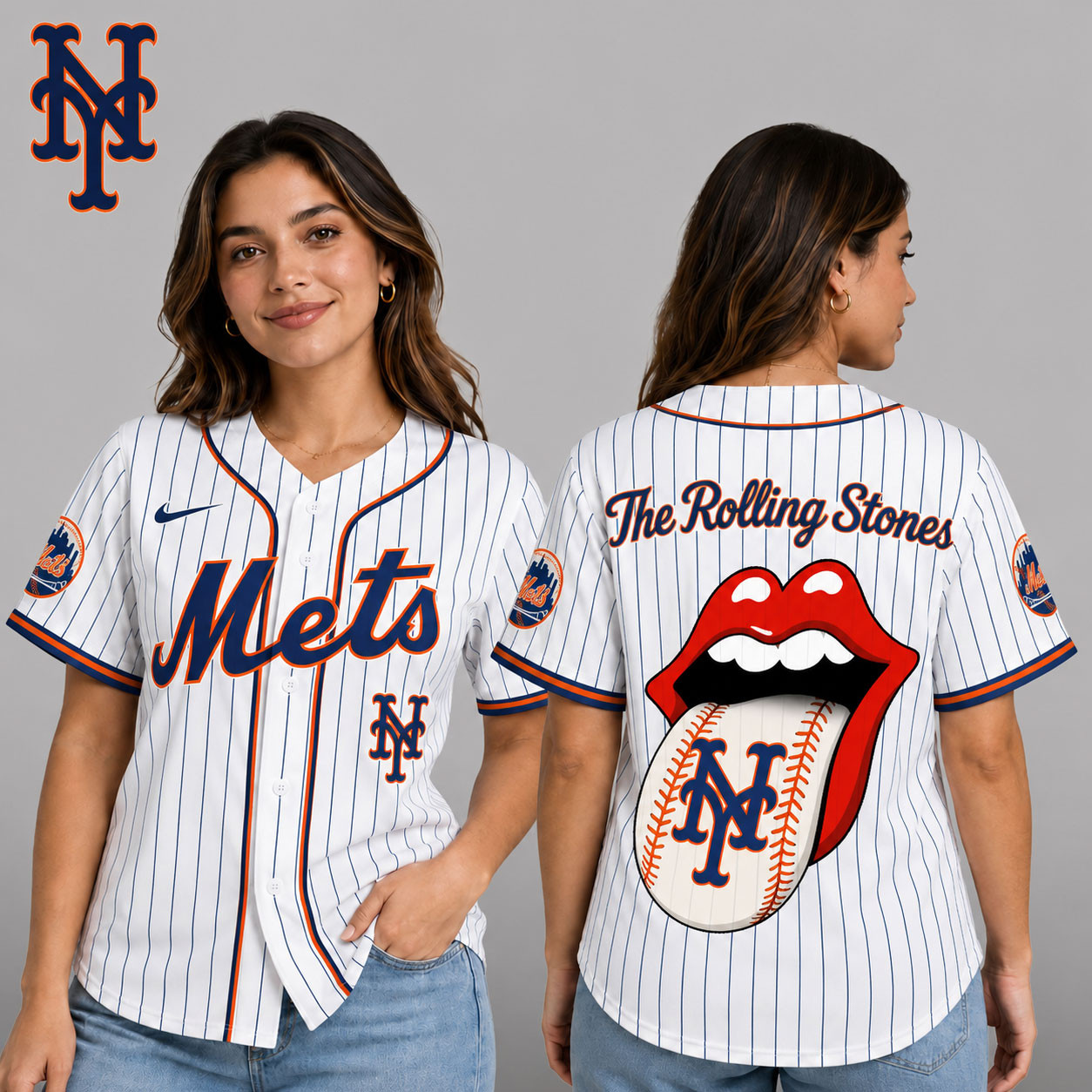 New York Mets | Premium MLB The Rolling Stones Jersey Shirt TD