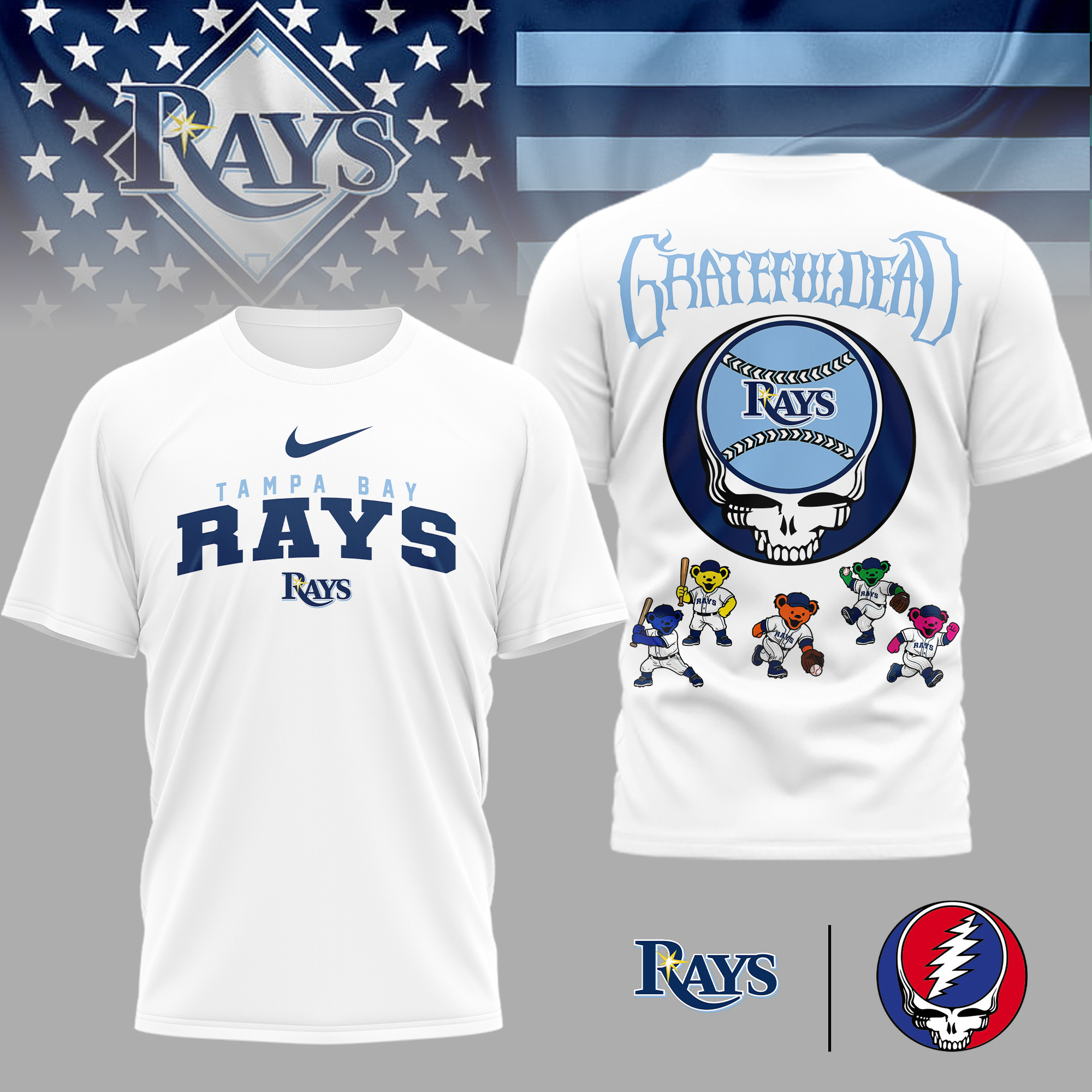 Tampa Bay Rays | Premium MLB Deadhead 3D Shirt TD