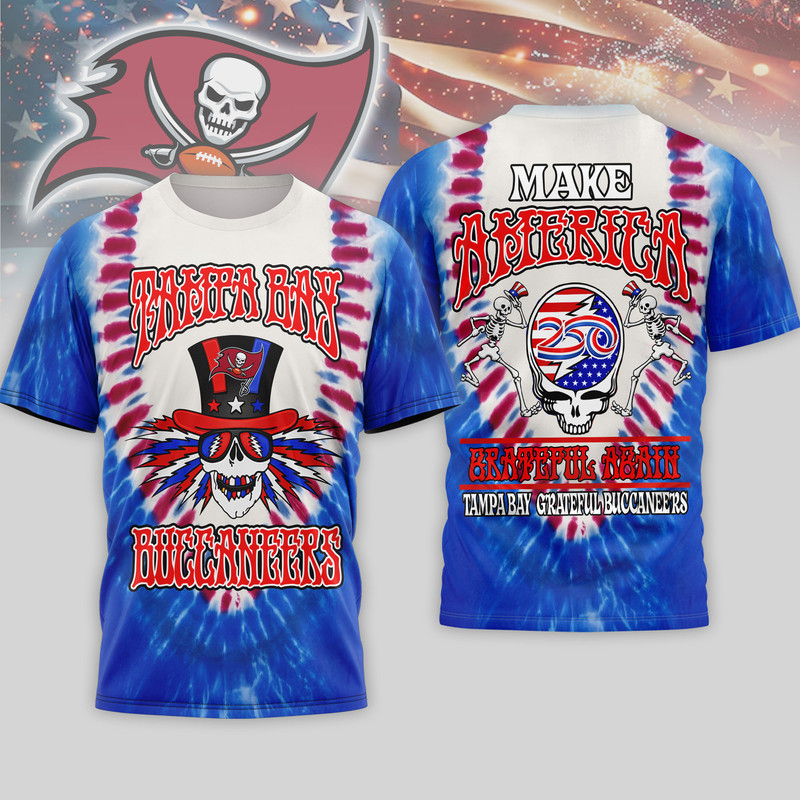Tampa Bay Buccaneers | Premium NFL Grateful Dead 250 Years Of America 3D Shirt HY