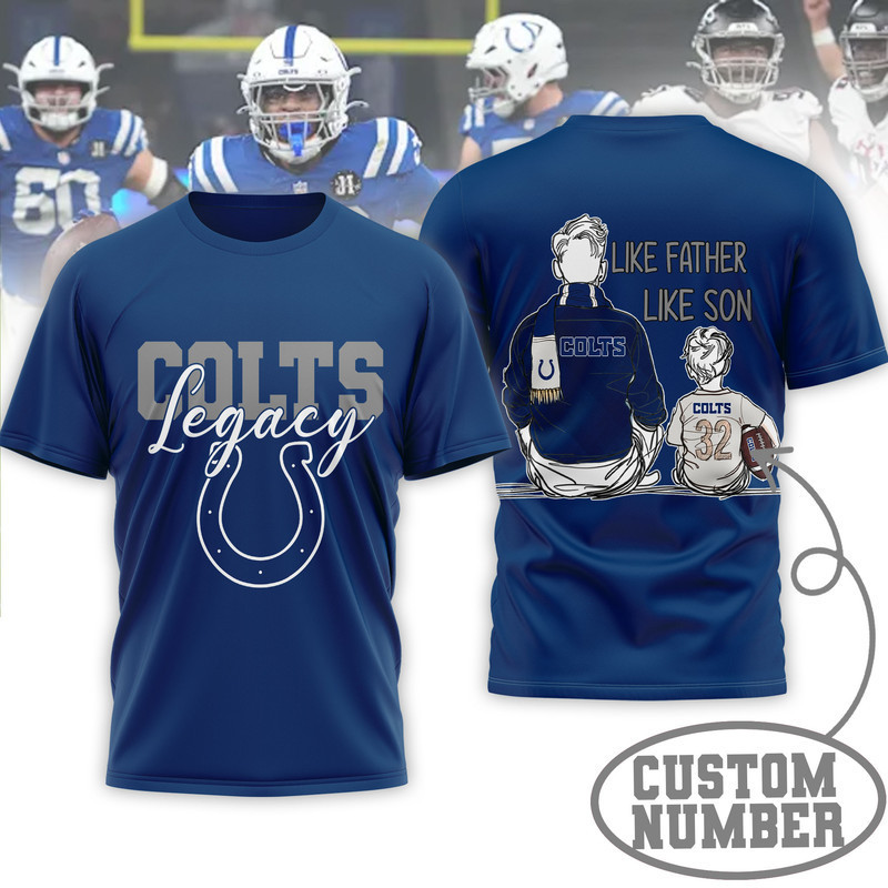Indianapolis Colts | Premium NFL Legacy Father Day 3D Shirt HY
