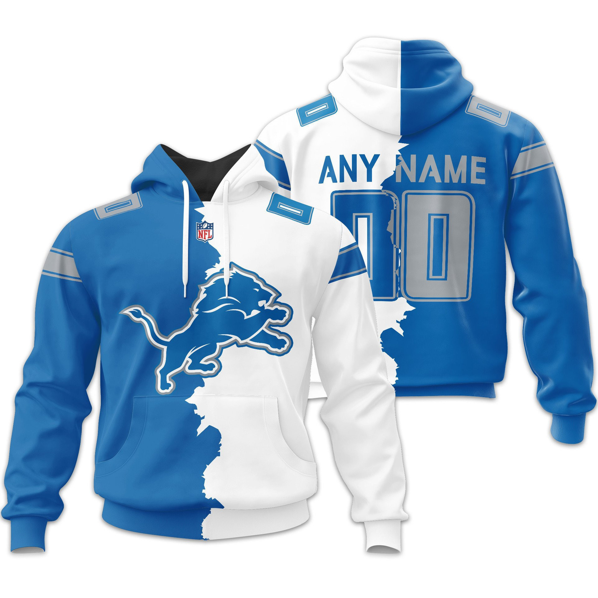 Detroit Lions | Premium NFL Home Mix Away Hoodie TD