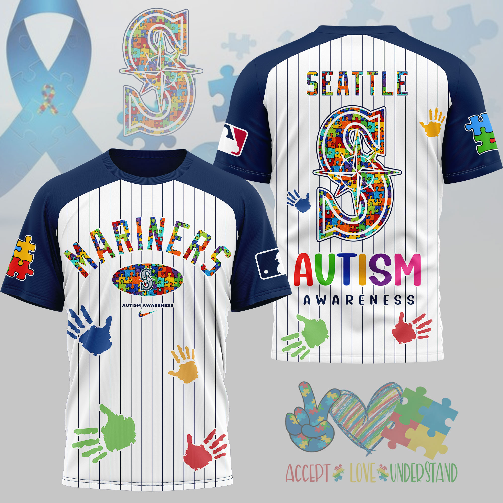 Seattle Mariners | Premium MLB Autism Support 3D Shirt NY