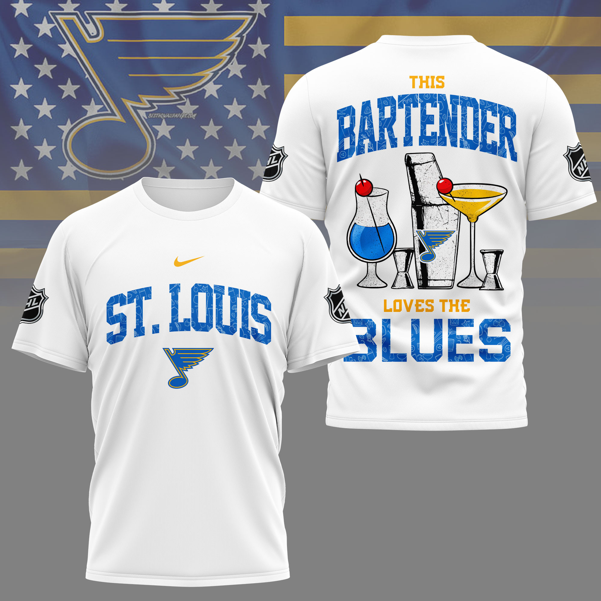 St. Louis Blues | Premium NHL Bartender Fan 3D Shirt PB66GJL