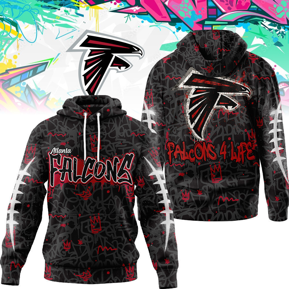 Atlanta Falcons | Premium NFL Special Graffiti My Team 4 Life Hoodie MM