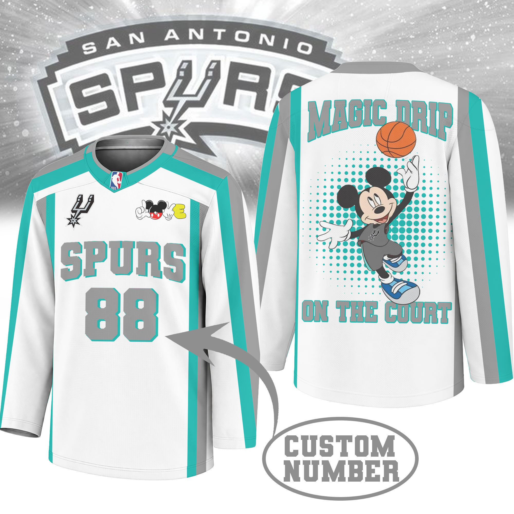 San Antonio Spurs | Premium NBA Magic Drip Long Jersey NTH1