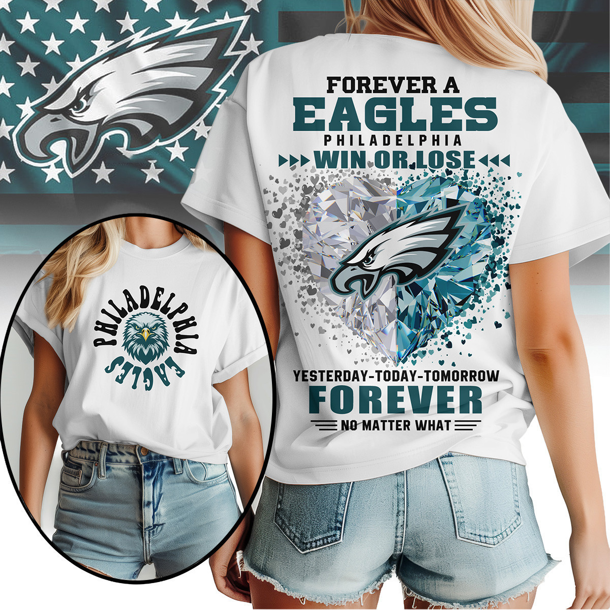 Philadelphia Eagles | Premium NFL Win or Lose Always Loyal Women's Shirt NY
