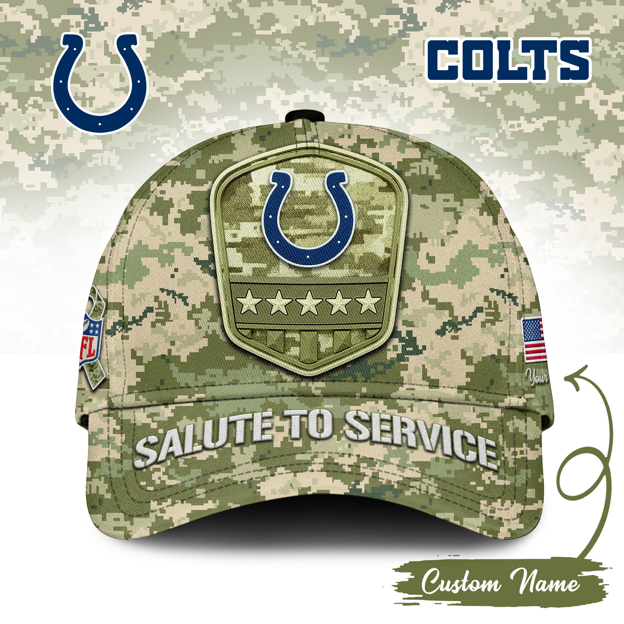 Indianapolis Colts | Premium NFL Salute To Service Classic Cap TD