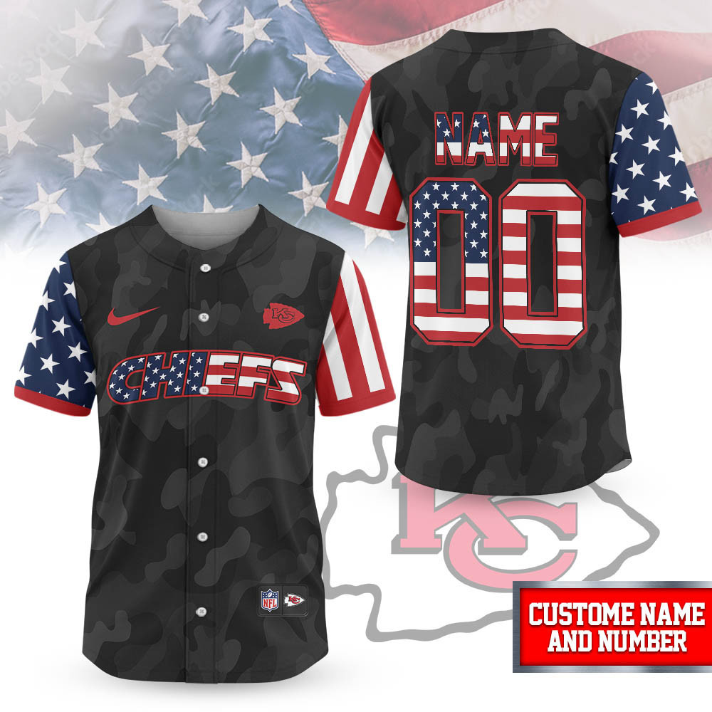 Kansas City Chiefs | Premium NFL American Pride Custom Jersey Shirt NTH1