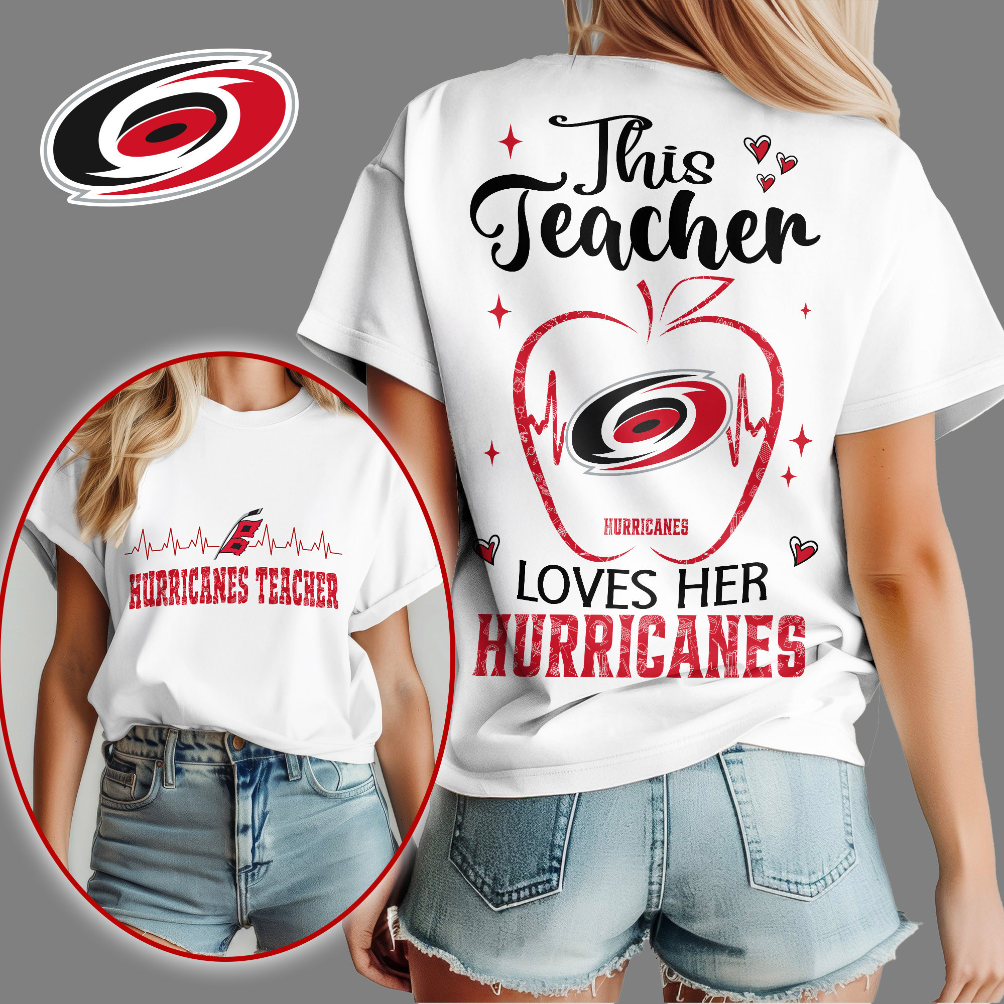 Carolina Hurricanes | Premium NHL Teacher Appreciation Month Women's Shirt NY