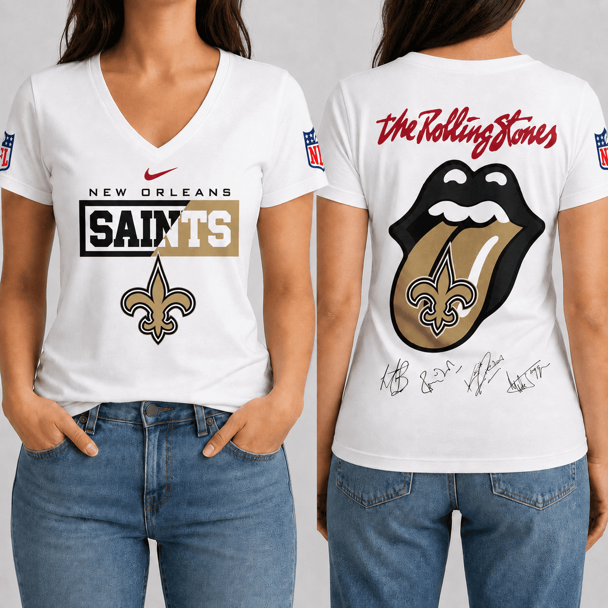 New Orleans Saints | Premium NFL Rock 'n' Roll Spirit T-Shirt TD
