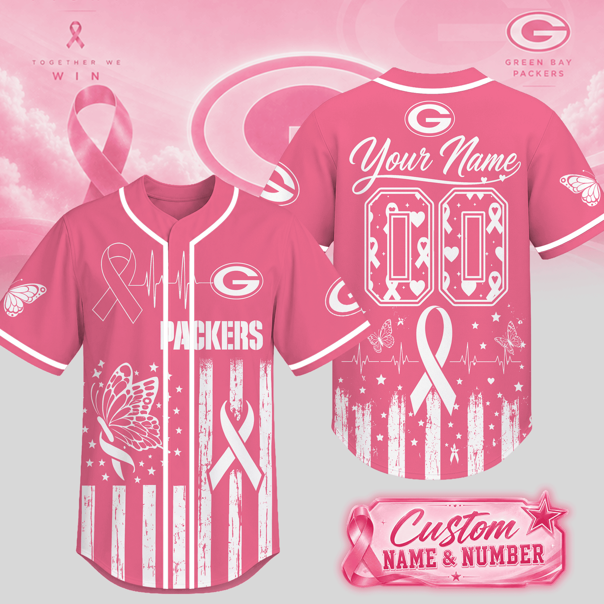 Green Bay Packers | Premium NFL Together We Win Jersey NTH1