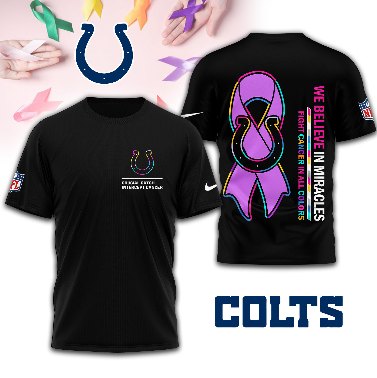 Indianapolis Colts | Premium NFL Crucial Catch 3D Shirt TD