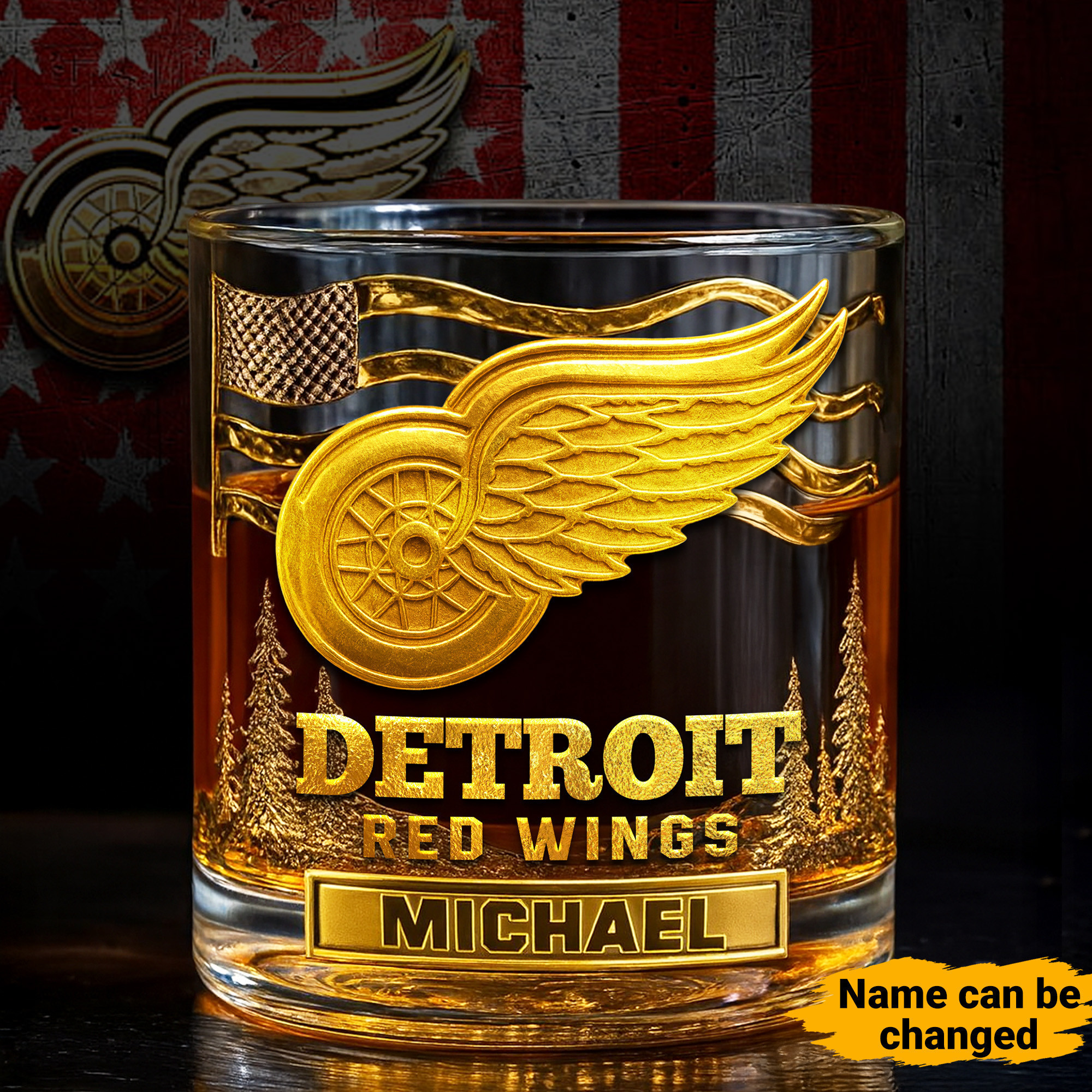 Detroit Red Wings | NHL Whiskey Glass TD