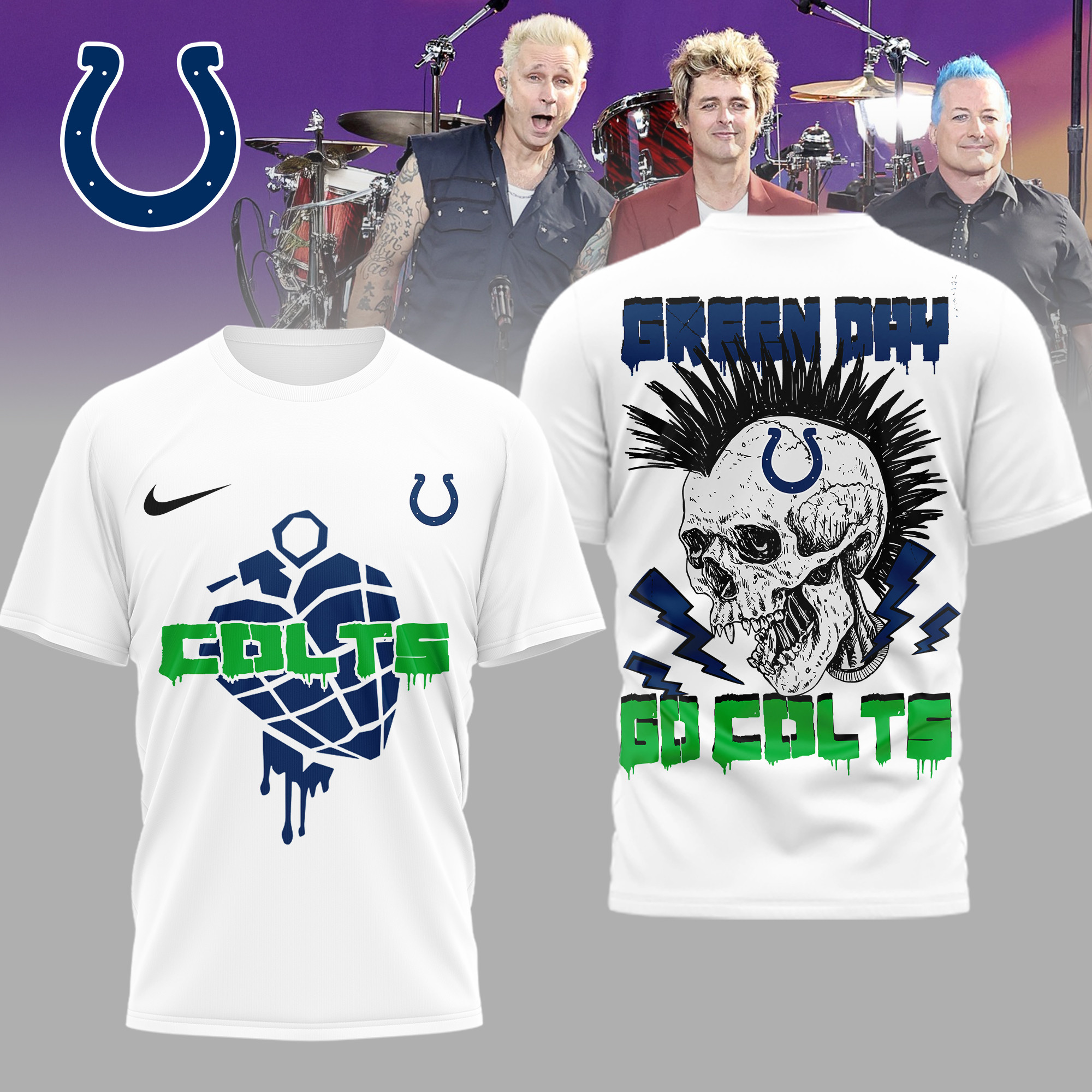 Indianapolis Colts | Premium NFL Green Day Football 3D Shirt