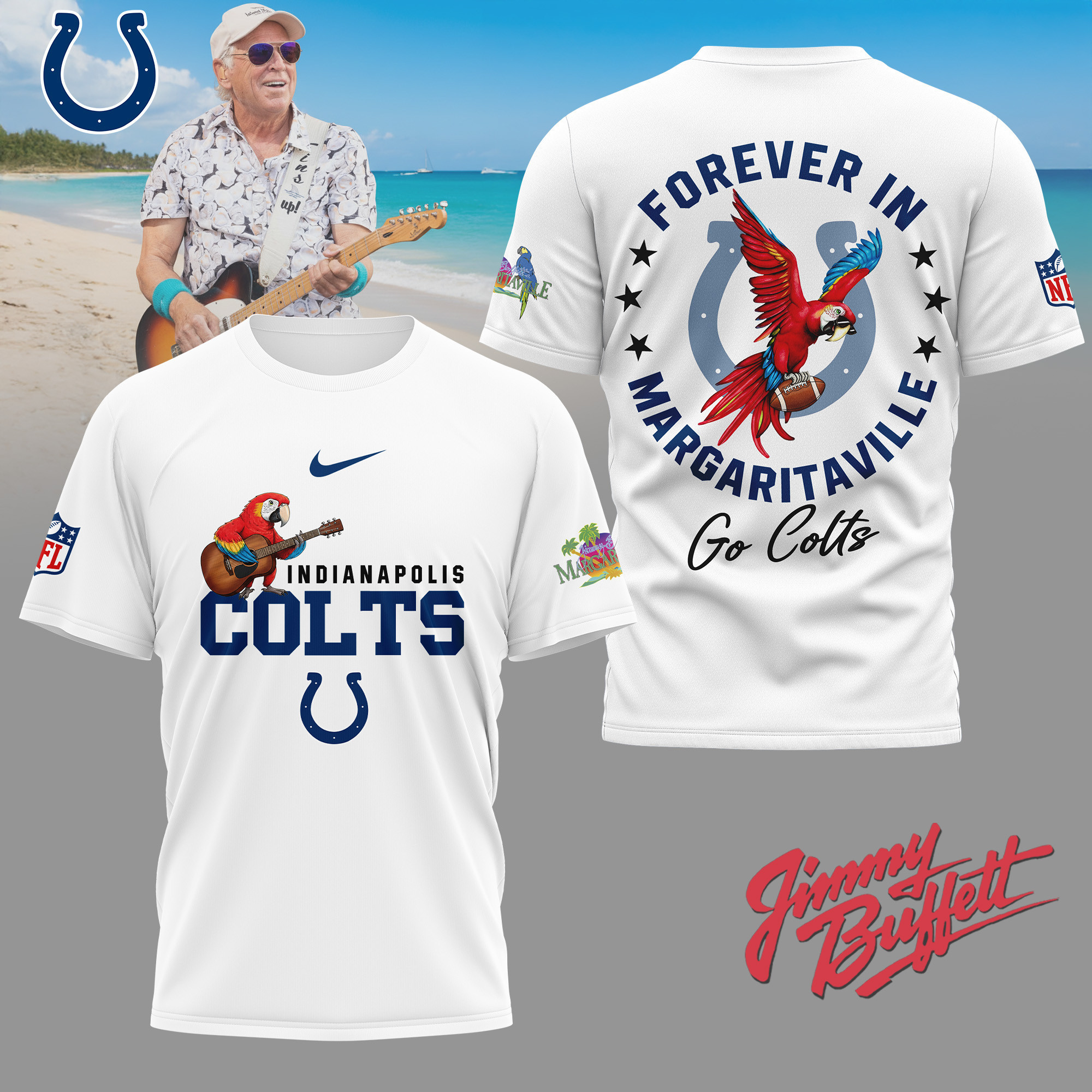 Indianapolis Colts | Premium NFL Forever in Margaritaville 3D Shirt NY