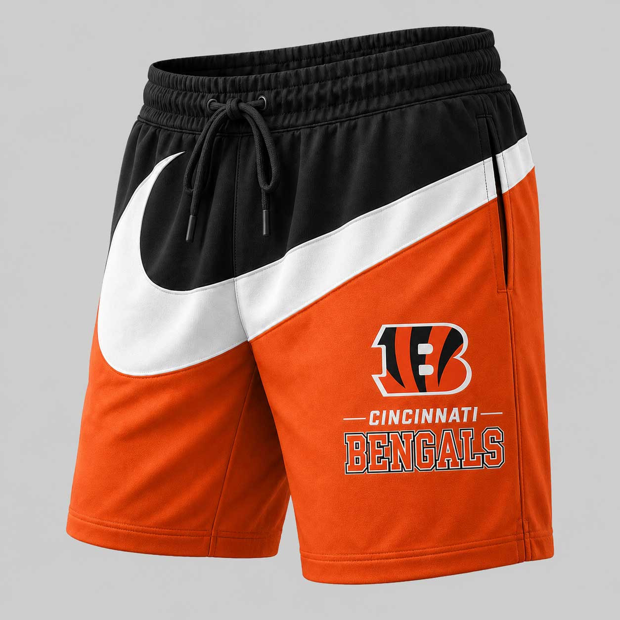 Cincinnati Bengals | Premium NFL Swoosh Sports Shorts for Loyal Fans TD