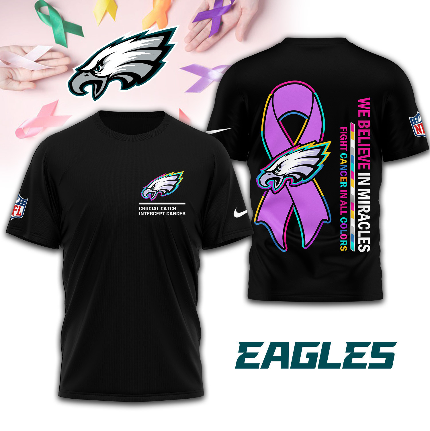 Philadelphia Eagles | Premium NFL Crucial Catch 3D Shirt TD