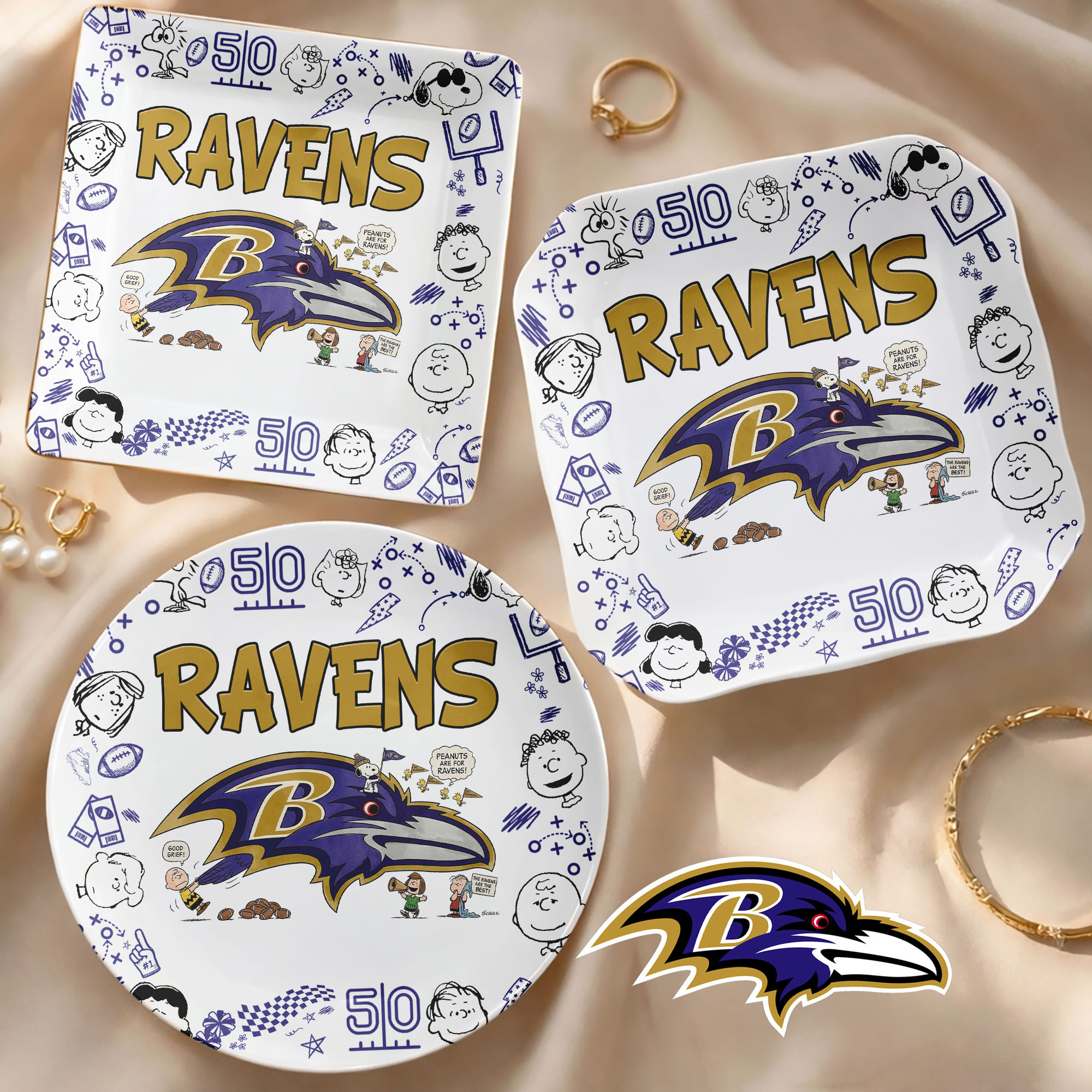 Baltimore Ravens | Premium NFL Snoopy Jewelry Dish HY